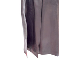 Yves Saint Laurent Lederen jurk met zakken