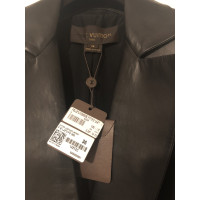 Louis Vuitton Jacke/Mantel aus Leder in Schwarz
