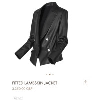 Louis Vuitton Jacke/Mantel aus Leder in Schwarz