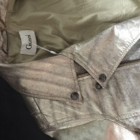 Ganni Jacket/Coat Leather in Gold