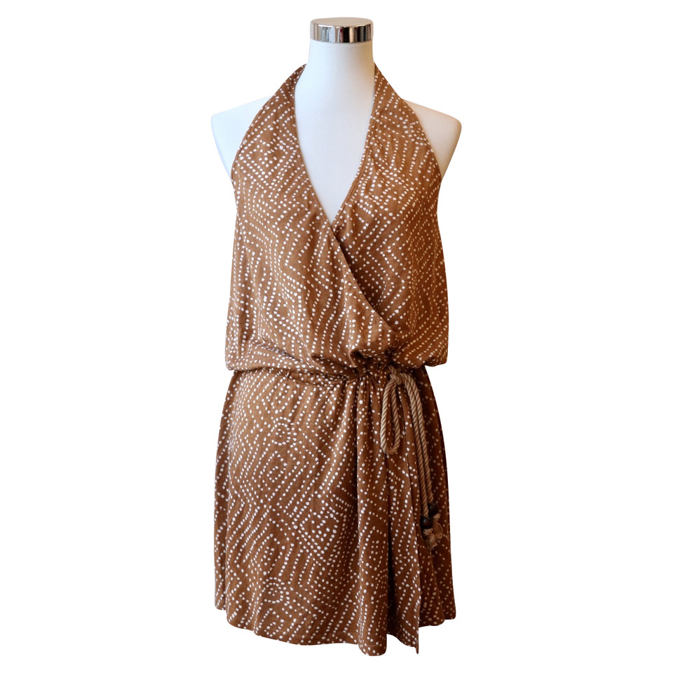 Diane Von Furstenberg Dress Linen in Brown