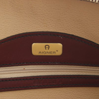 Aigner Handbag Leather in Bordeaux