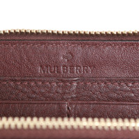 Mulberry Täschchen/Portemonnaie aus Leder in Bordeaux