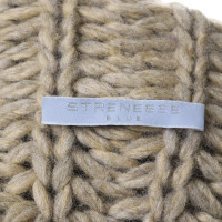 Strenesse Blue Cappotto lavorato a maglia in grigio / beige