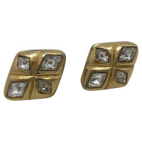 Chanel vintage earrings in golden metal