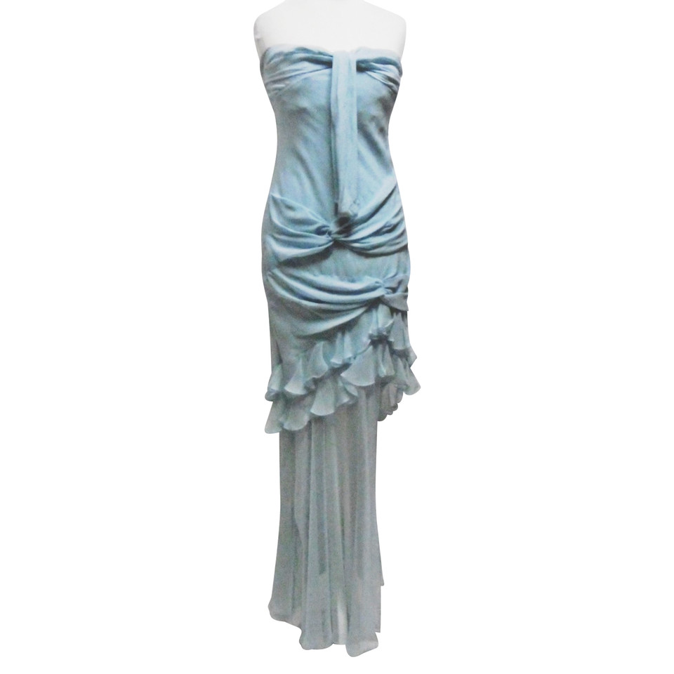 Christian Dior Kleid aus Seide in Türkis