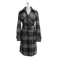 Dolce & Gabbana Wool trench coat in black / white