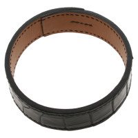 Hermès Armreif/Armband aus Leder in Schwarz