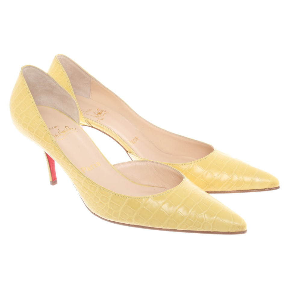 Christian Louboutin Pumps/Peeptoes Leather in Yellow