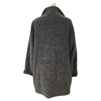 Yves Saint Laurent Giacca/Cappotto in Cotone in Grigio