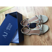 Armani Jeans Sandals Leather in Beige