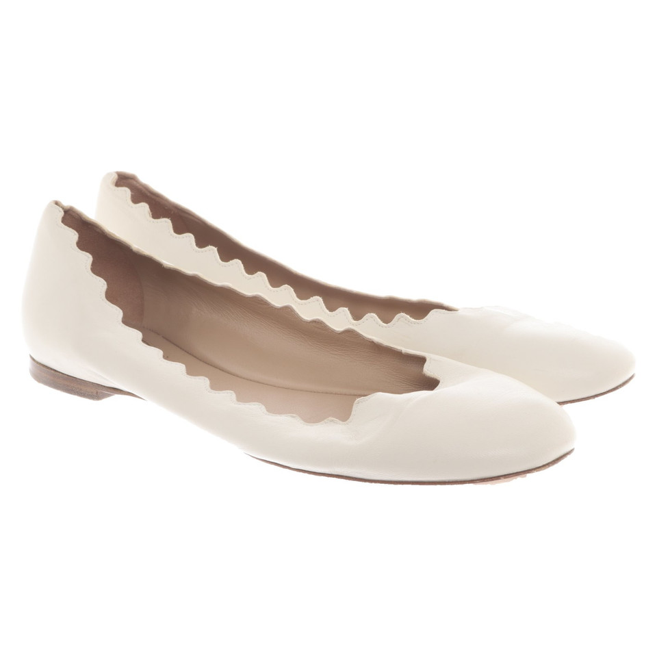 Chloé Mocassini/Ballerine in Pelle in Crema