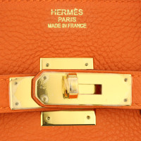 Hermès Birkin Bag 35 in Pelle in Arancio
