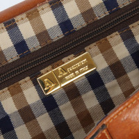 Aquascutum Schoudertas Leer in Bruin