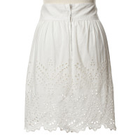 Isabel Marant Etoile White skirt with lace pattern