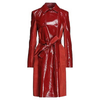 Maliparmi Giacca/Cappotto in Pelle in Rosso