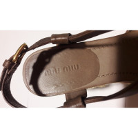 Miu Miu Wedges Leather in Brown
