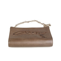 Yves Saint Laurent Clutch Bag Leather in Grey