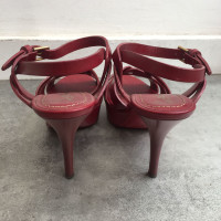 Saint Laurent Sandals Leather in Red