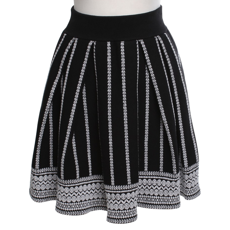 Maje skirt with stripe pattern