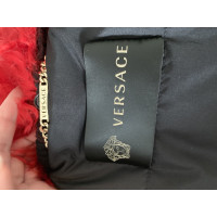Versace Jacke/Mantel aus Pelz in Schwarz