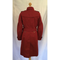 Burberry Veste/Manteau en Coton en Rouge