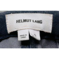 Helmut Lang Hose aus Leder in Blau
