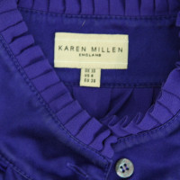 Karen Millen Silk Top in Blauw