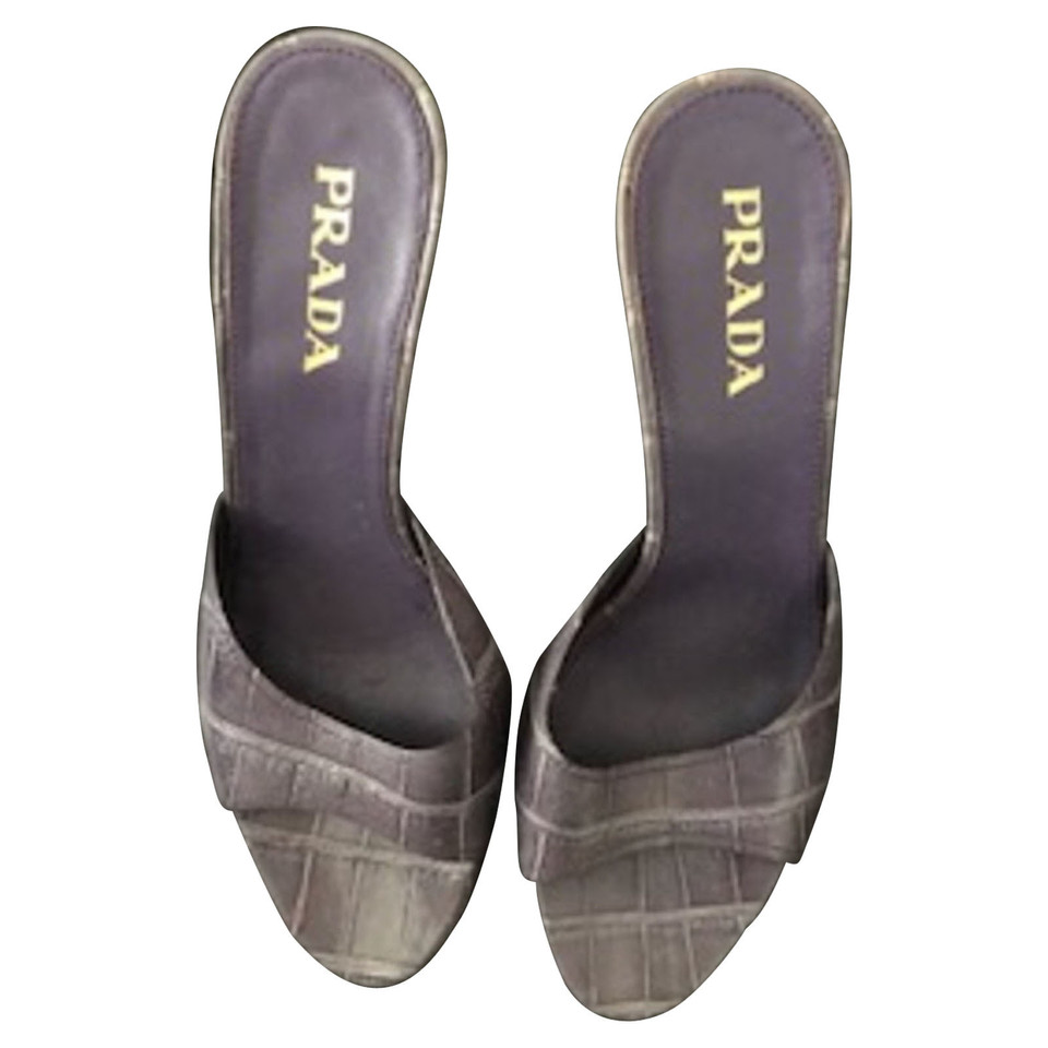 Prada Sandals Leather in Violet