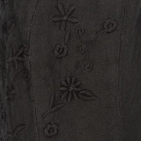 Alberta Ferretti Kleid aus Leinen in Schwarz