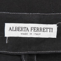 Alberta Ferretti Kleid aus Leinen in Schwarz
