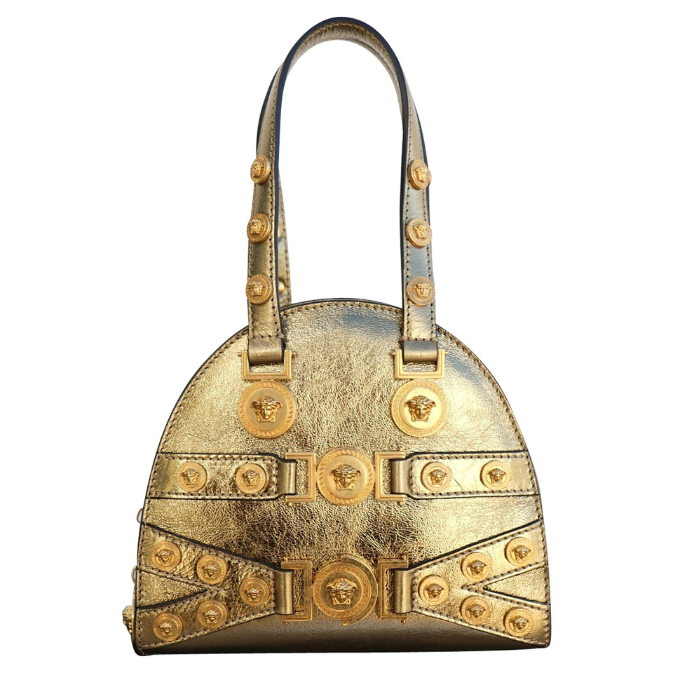 Versace Handtasche aus Leder in Gold