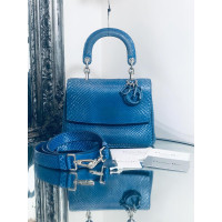 Christian Dior Be Dior Double Flap Bag Medium in Blauw