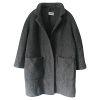 Ganni Jacke/Mantel aus Wolle in Grau
