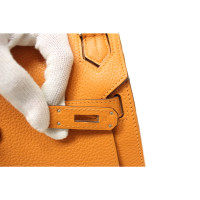 Hermès Jypsière 28 Leer in Oranje