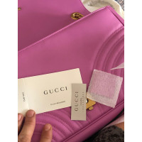 Gucci Marmont Bag Leer in Roze