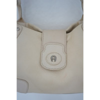 Aigner Handbag Leather in Cream