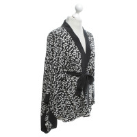 Equipment Kimono Blouse in zwart / White
