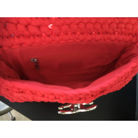 Chanel Flap Bag aus Wolle in Rot