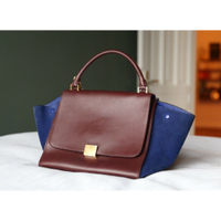 Céline Trapeze Bag Leather in Bordeaux