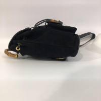 Gucci Bamboo Backpack Suede in Black