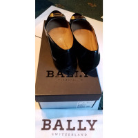 Bally Slippers/Ballerina's Leer in Zwart