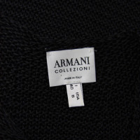 Armani Collezioni Pull transparent en noir