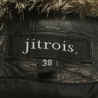 Jitrois Lederen jas met echt bont