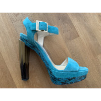 Jimmy Choo Sandales en Daim en Turquoise