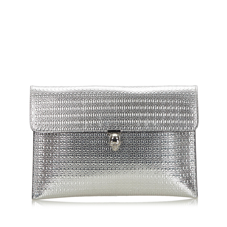 Alexander McQueen Clutch Bag in Silvery