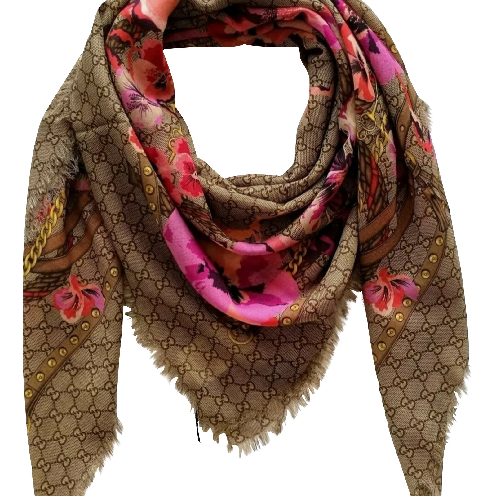 Gucci Scarf/Shawl Wool in Brown - Second Hand Gucci Scarf/Shawl Wool in  Brown buy used for 235€ (7831846)