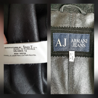 Armani Jeans Jacket/Coat Suede in Black