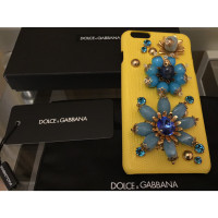 Dolce & Gabbana Täschchen/Portemonnaie aus Leder in Gelb