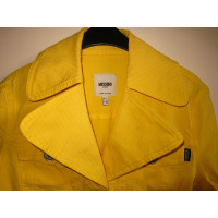 Moschino Giacca/Cappotto in Cotone in Giallo